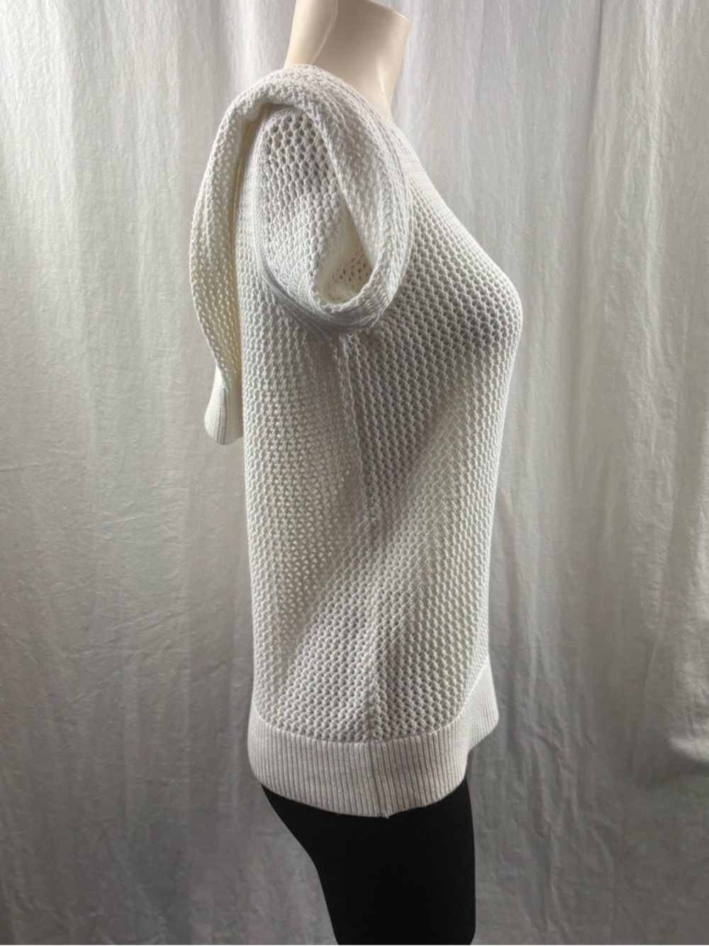 Everlane The Mesh Soft Cotton Crew in White S - Picture 8 of 13